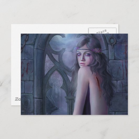 Briefkaart met zwarte vleugels (Voorkant / Achterkant)