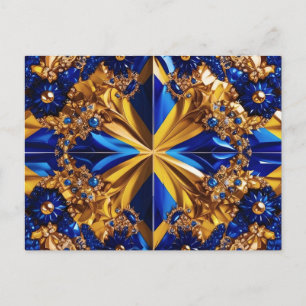 Briefkaart met Zweden Kleuren Design