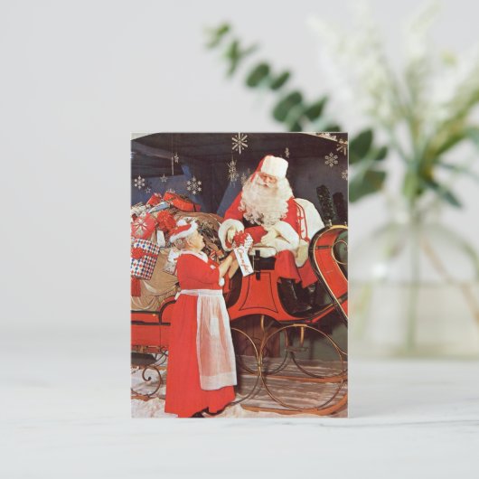 Briefkaart - Mevr. Santa (Staand voorkant)