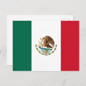 Briefkaart Mexicaanse vlag (Voorkant / Achterkant)