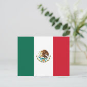 Briefkaart Mexico-vlag (Staand voorkant)