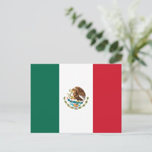Briefkaart Mexico-vlag (Staand voorkant)