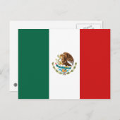 Briefkaart Mexico-vlag (Voorkant / Achterkant)