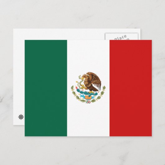 Briefkaart Mexico-vlag (Voorkant / Achterkant)