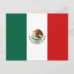 Briefkaart Mexico-vlag
