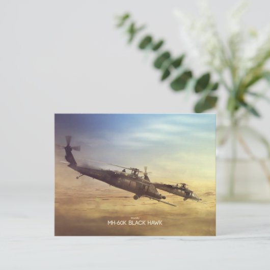 Briefkaart MH-60K Black Hawk (Staand voorkant)