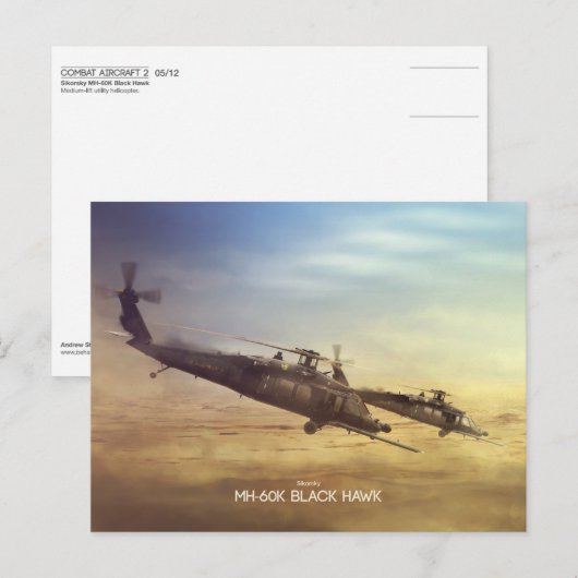 Briefkaart MH-60K Black Hawk (Voorkant / Achterkant)