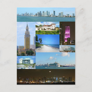 Briefkaart Miami Monuments, Florida, VS