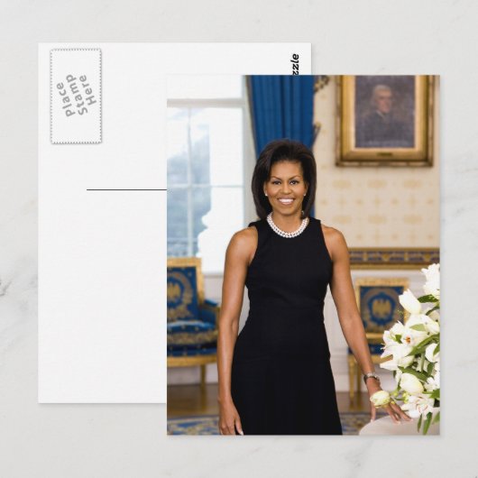 Briefkaart Michelle Obama (Voorkant / Achterkant)
