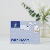 Briefkaart "Michigan" (Staand voorkant)
