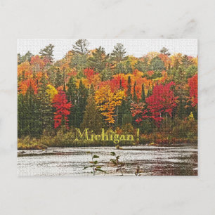 BRIEFKAART/MICHIGAN!/LEVENDIGE HERFSTKLEUREN BRIEFKAART