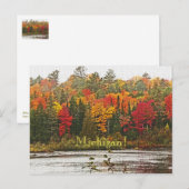 BRIEFKAART/MICHIGAN!/LEVENDIGE HERFSTKLEUREN BRIEFKAART (Voorkant / Achterkant)