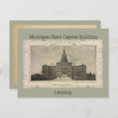 Briefkaart Michigan State Capital Building (1908) (Voorkant / Achterkant)