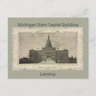 Briefkaart Michigan State Capital Building (1908)