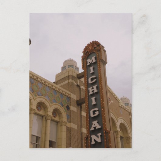 Briefkaart Michigan Theater (Voorkant)