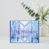 Briefkaart Michigan Winter Woodland (Staand voorkant)
