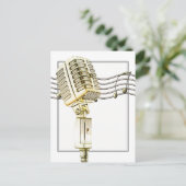 Briefkaart microfoon (Staand voorkant)