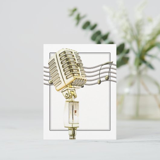  Briefkaart microfoon (Staand voorkant)