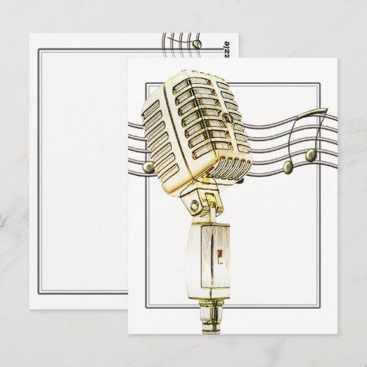 Briefkaart microfoon (Voorkant / Achterkant)