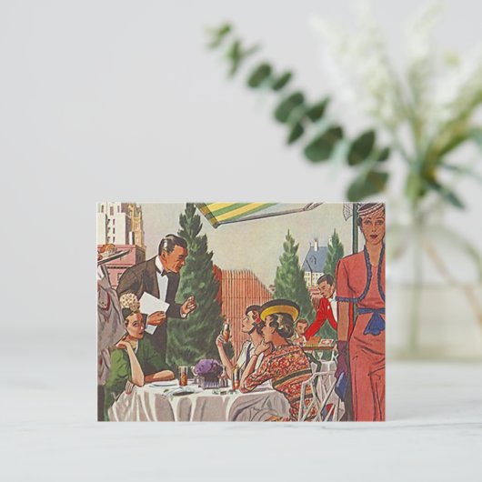 Briefkaart  middag Tea Luncheon Friends (Staand voorkant)