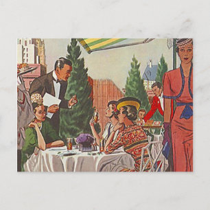 Briefkaart  middag Tea Luncheon Friends