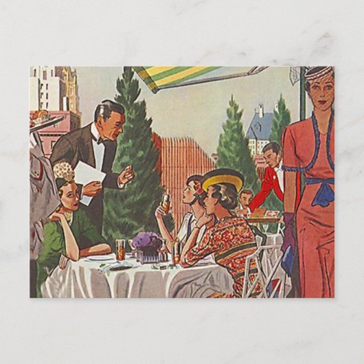 Briefkaart  middag Tea Luncheon Friends (Voorkant)