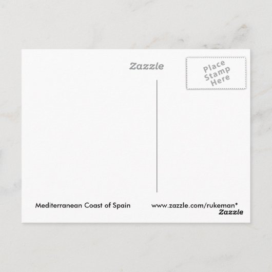 Briefkaart Middellandse Zeekust (Achterkant)