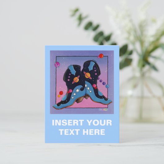 Briefkaart - Midnight Cowboy Boots (Staand voorkant)