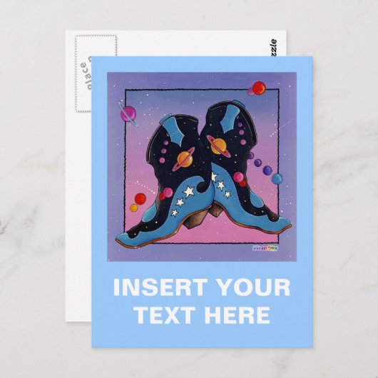 Briefkaart - Midnight Cowboy Boots (Voorkant / Achterkant)