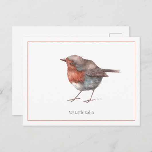 briefkaart "Mijn kleine Robin" (Voorkant / Achterkant)