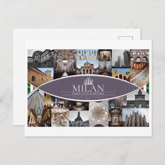 Briefkaart Milaan (Voorkant / Achterkant)