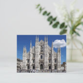 Briefkaart Milanese kathedraal, Piazza Duomo, Ital (Staand voorkant)