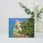 Briefkaart/Miners Castle Michigan Briefkaart (Staand voorkant)