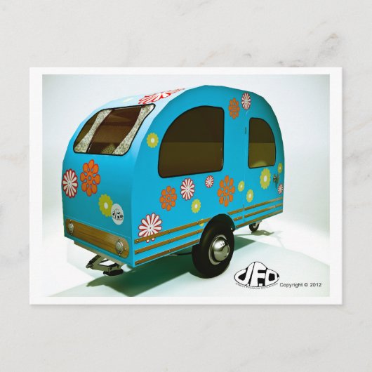 Briefkaart Mini Bike Camper (Voorkant)