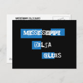 Briefkaart Mississippi Delta Blues (Voorkant / Achterkant)