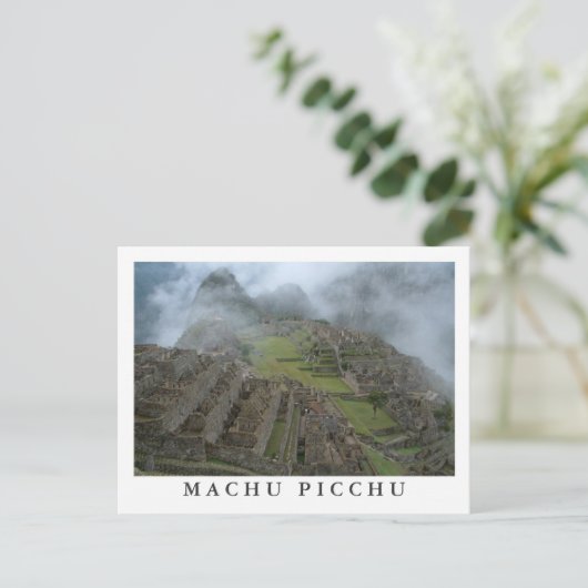 briefkaart "Misty Machu Picchu" (Staand voorkant)