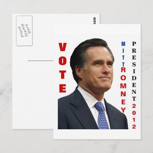 Briefkaart Mitt Romney 2012 (Voorkant / Achterkant)