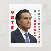 Briefkaart Mitt Romney 2012 (Voorkant)