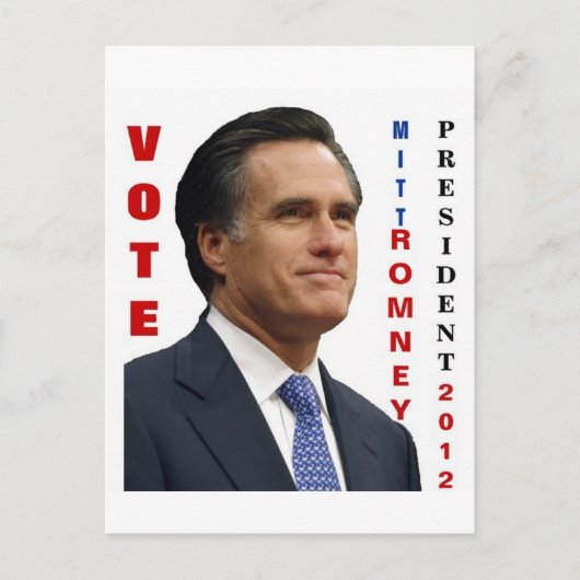Briefkaart Mitt Romney 2012 (Voorkant)