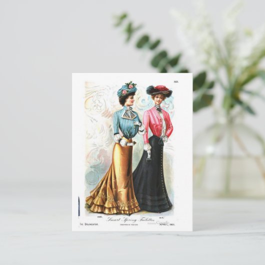 Briefkaart Mode Delineator Retro (6) (Staand voorkant)