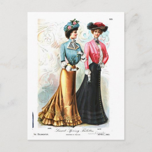 Briefkaart Mode Delineator Retro (6) (Voorkant)