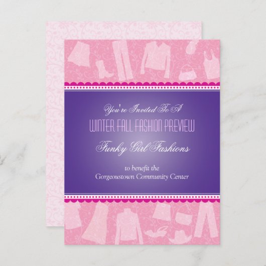 Briefkaart Mode Show (Voorkant / Achterkant)