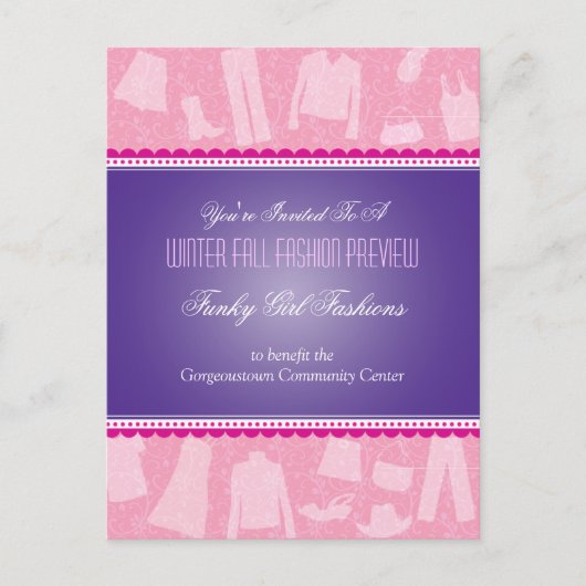 Briefkaart Mode Show (Voorkant)