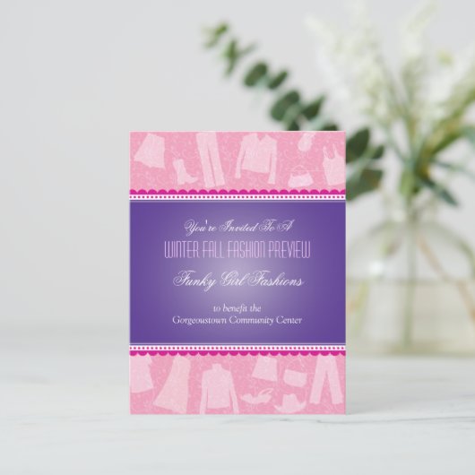 Briefkaart Mode Show (Staand voorkant)