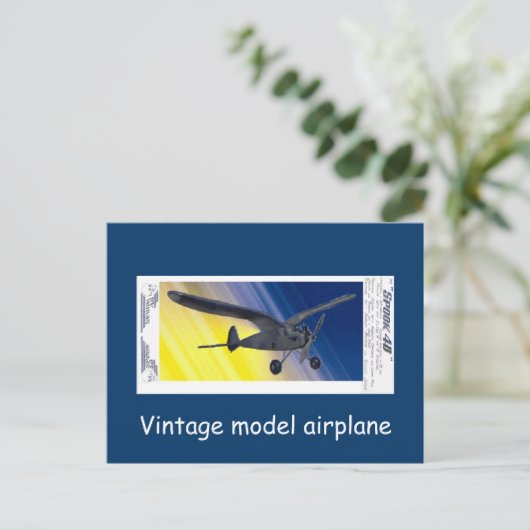 Briefkaart -  modelvliegtuig - Spook (Staand voorkant)