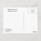 Briefkaart: "Modern Moskou" (afbeelding2) Briefkaart (Achterkant)