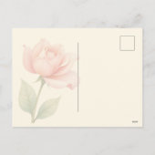 Briefkaart Moederdag. Roze Rose Hip Bloemen (Achterkant)