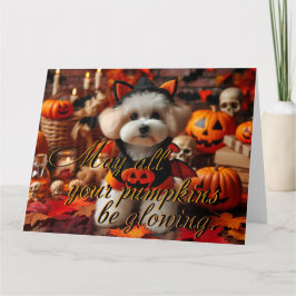 Briefkaart "Mogen al uw pompoenen gloeien"