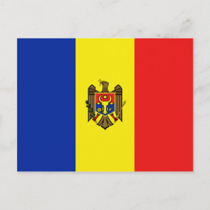 Briefkaart Moldavië-vlag