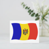 Briefkaart Moldavië-vlag (Staand voorkant)